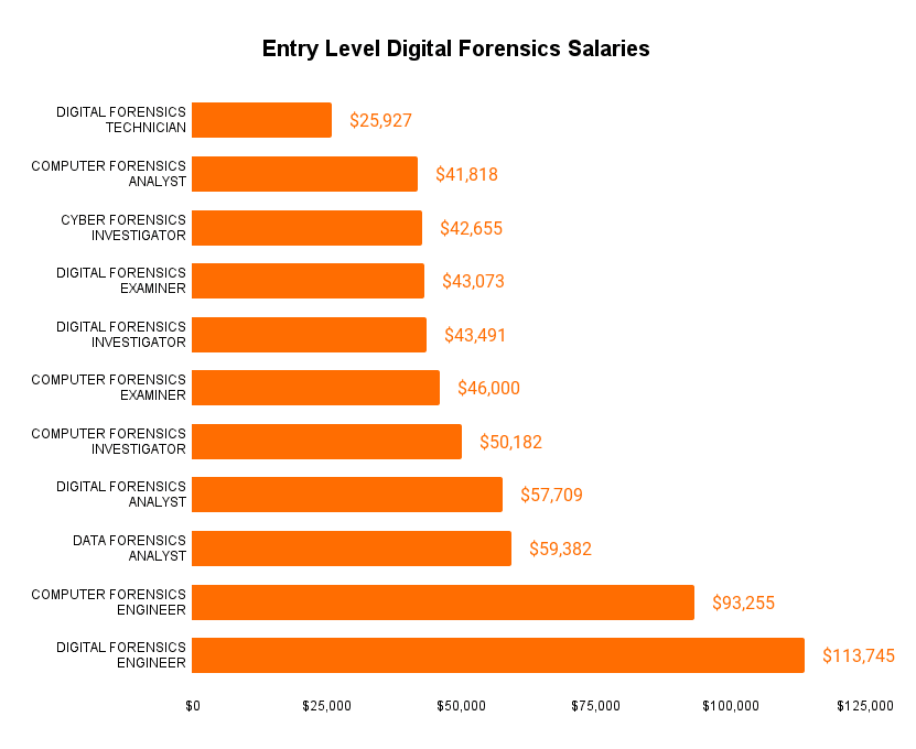 Entry Level Digital Forensics Salaries
