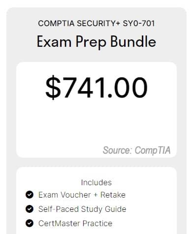 Security Plus Exam Prep Bundle Cost
