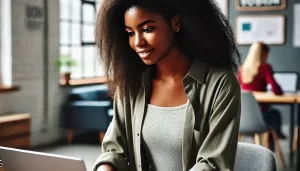 Woman learning what are the skills for cybersecurity.