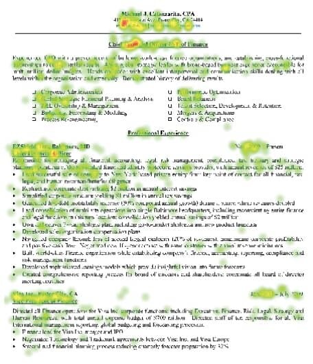 Cybersecurity Recruiter Resume Heatmap